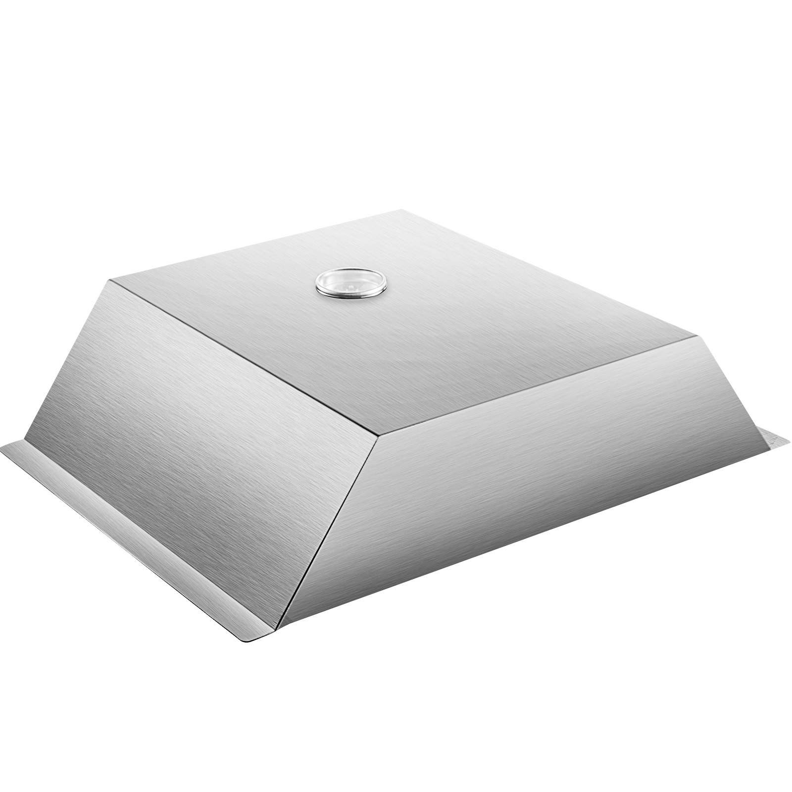 stainless steel VEVOR pizza oven kit lid with a top handle and sleek design.