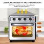 VEVOR Convection Oven Air Fryer, 18QT 7-in-1 Kitchen Oven,1700W,6 Slice Convection Air Fryer Countertop Oven with 4 Accessories, Simple to Clean Toaster Oven with Air Fryer, Stainless Steel Silvery