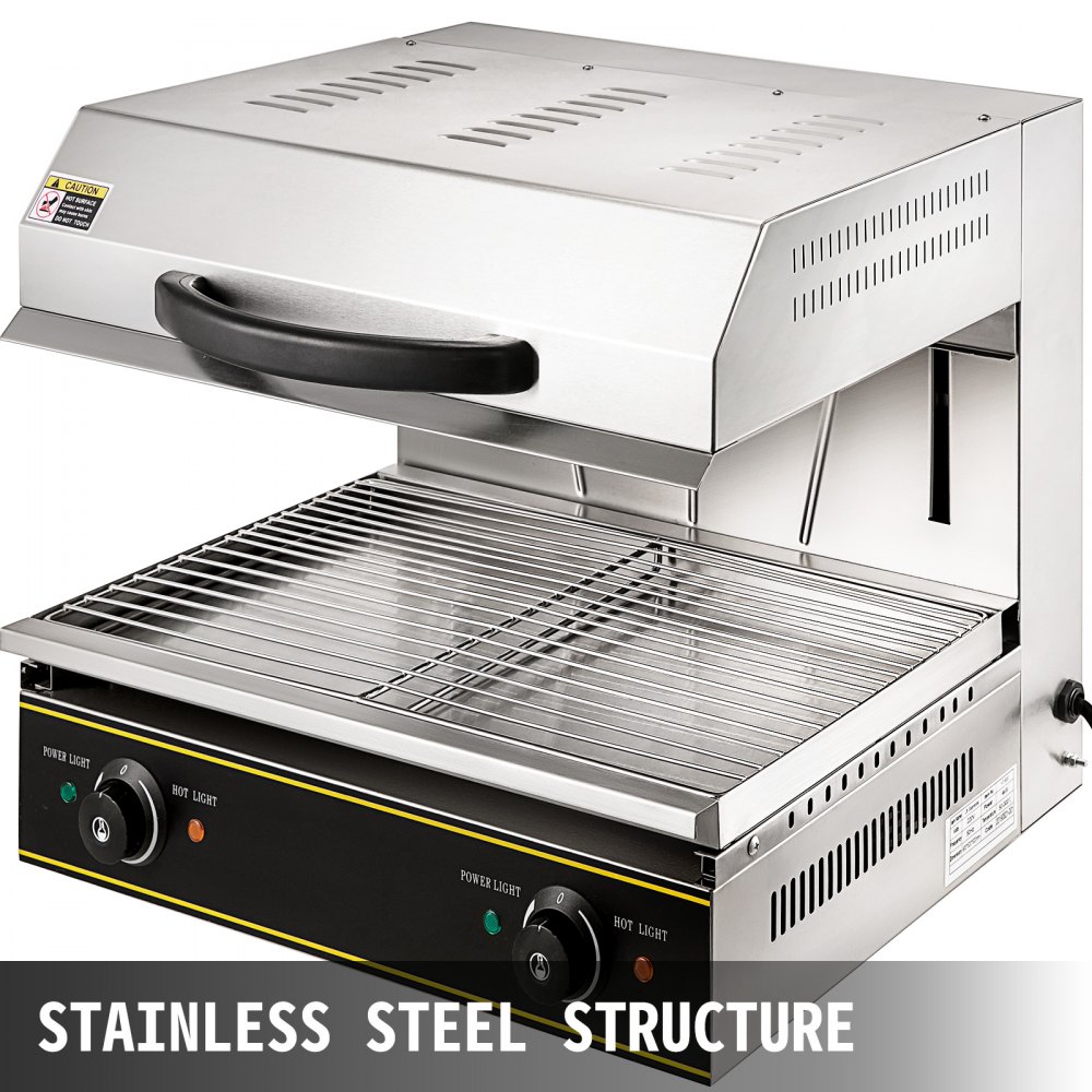 Fast Heating Toaster Griller Broiler Oven 4000W Cheese Melter Liftable Burner