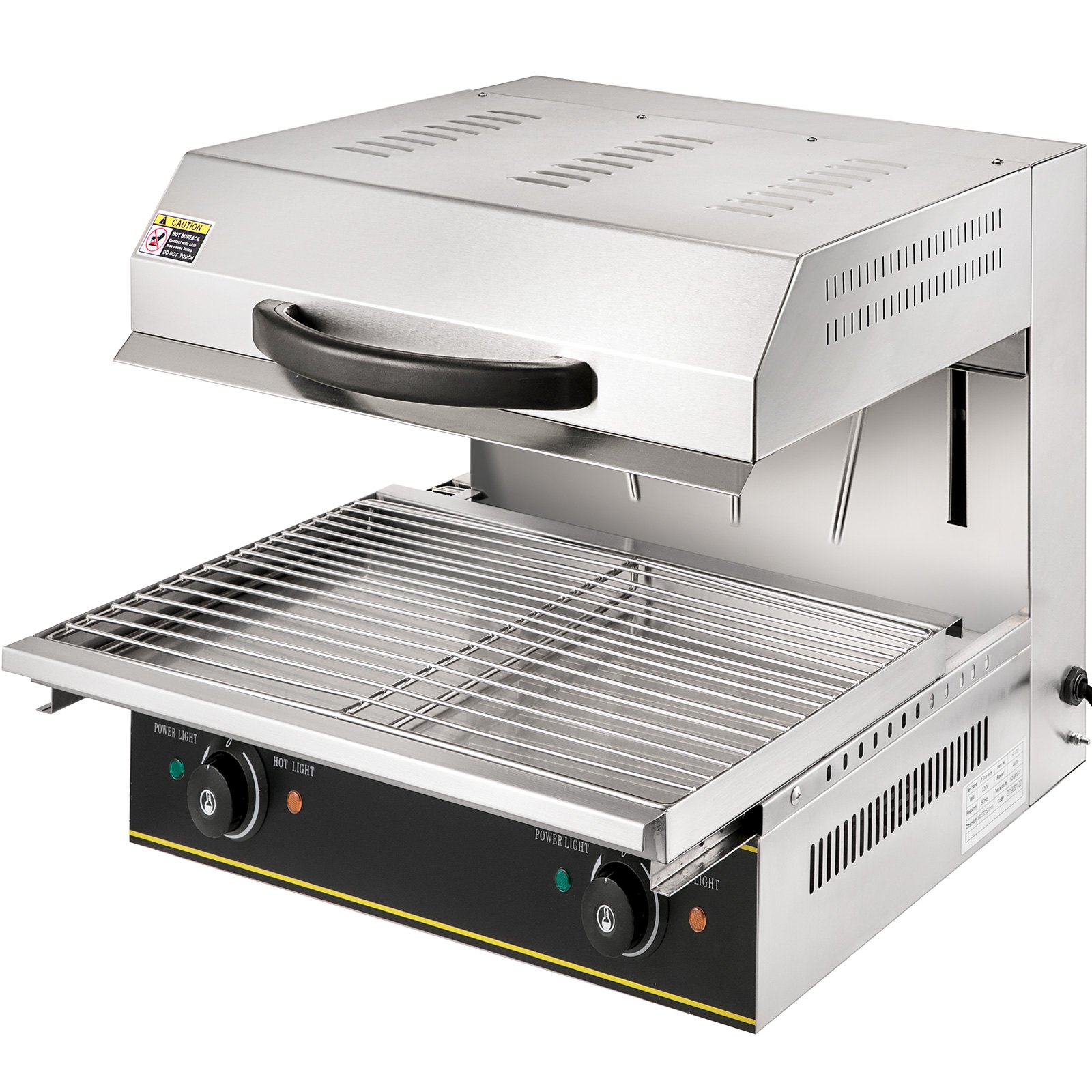 Fast Heating Toaster Griller Broiler Oven 4000W Cheese Melter Liftable Burner