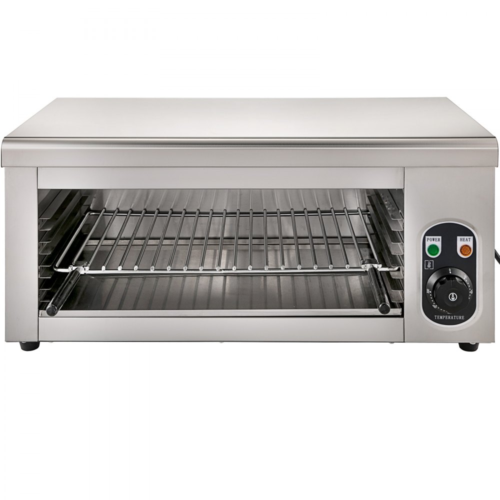 VEVOR Salamander Broiler Adjustable Grid Salamander Oven Wall Mounted Salamander Grill 2000W Electric Cheese Melter Stainless Steel Raclette Grill 50-300℃ Infrared Broiler for Home Commercial Use