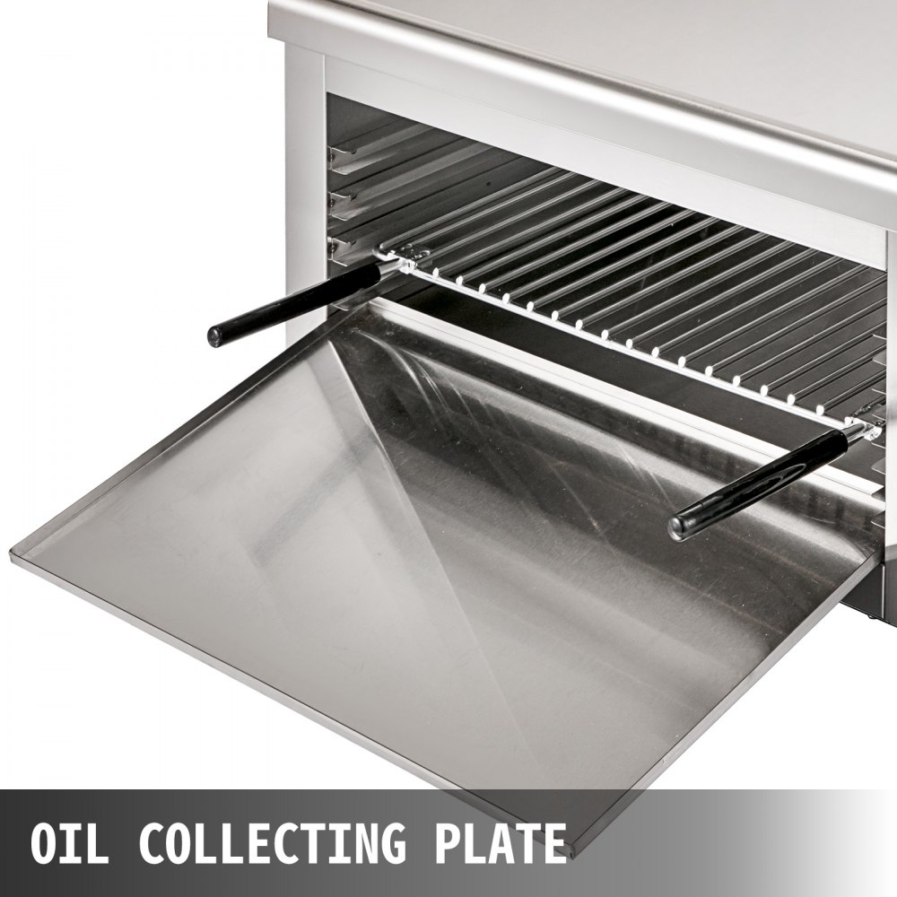 VEVOR Salamander Broiler Adjustable Grid Salamander Oven Wall Mounted Salamander Grill 2000W Electric Cheese Melter Stainless Steel Raclette Grill 50-300℃ Infrared Broiler for Home Commercial Use