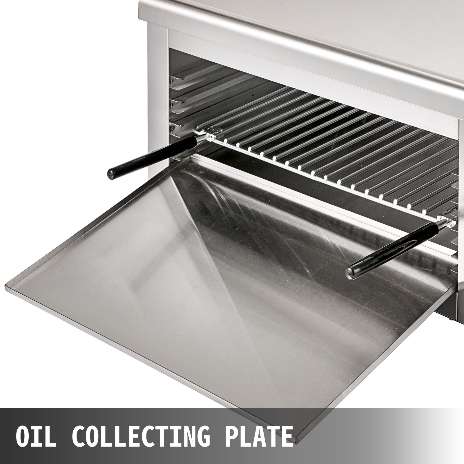 VEVOR Salamander Broiler Adjustable Grid Salamander Oven Wall Mounted Salamander Grill 2000W Electric Cheese Melter Stainless Steel Raclette Grill 50-300℃ Infrared Broiler for Home Commercial Use