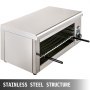 VEVOR Salamander Broiler Adjustable Grid Salamander Oven Wall Mounted Salamander Grill 2000W Electric Cheese Melter Stainless Steel Raclette Grill 50-300? Infrared Broiler for Home Commercial Use