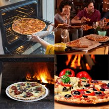 VEVOR Wood Pizza Oven 15.7x13.7x6.2in Wood Fired Pizza Oven Stainless Steel Top Portable Pizza Oven with Stone for Gas or Charcoal Grill Pizza Oven Outdoor for The Garden, Patio, and Courtyard.