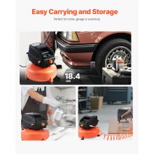 VEVOR 3 Gallon Air Compressor 1/3HP 0.54CFM@90PSI & 100PSI Max Working Pressure