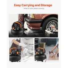 VEVOR 6 Gallon Air Compressor 1.7HP 2.3CFM @ 90PSI & 150PSI Max Working Pressure