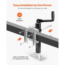 Trailer Jack Bolt-on Trailer Tongue Jack 2000 lbs Dynamic Load 10" Travel