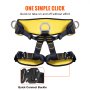 VEVOR Half Body Safety Harness, Tree Climbing Harness with Added Padding on Waist and Leg, Half Protection Harness 340 lbs, ASTM F1772-17 Certification, for Fire Rescuing Caving Rock Climbing