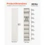 VEVOR 5 Tiers Wide Bookshelf, 68 in Wooden Open Bookcase with Display Storage Organizer Shelf, Freestanding Tall Display Floor Bookcase Bookshelf for Library, Bedroom, Living Room, Office, White