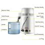 Destilador de agua pura VEVOR de 750 W, filtro purificador totalmente mejorado con asa, 4 L (1,1 galones), recipiente sin BPA, perfecto para uso doméstico, color blanco