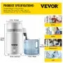 Destilador de agua pura VEVOR de 750 W, filtro purificador totalmente mejorado con asa, 4 L (1,1 galones), recipiente sin BPA, perfecto para uso doméstico, color blanco