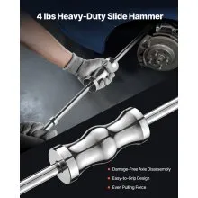 Inner CV Axle Puller Slide Hammer Removal Tool 2in 2.5in CV Joint Adapter