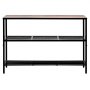 VEVOR Smalt konsollsofabord, 104 cm bak sofabordet, 3-etasjes langt entrébord og smalt entrébord, smalt sofabord med metallramme, for entré, gang, stue og soverom