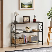 Narrow Console Sofa Table Couch Table 3-Tier for Entryway & Living Room