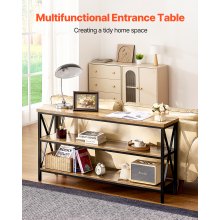 Narrow Console Sofa Table Couch Table 55.1 in for Entryway & Living Room