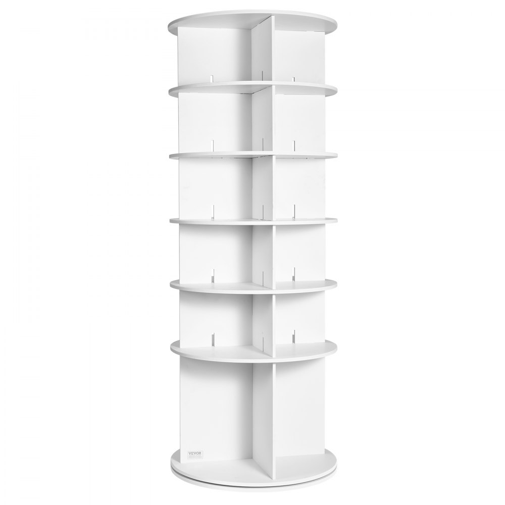 VEVOR 6-Tier Rotating Shoe Rack Tower 360° Spinning Shoe Display Carrossel Branco