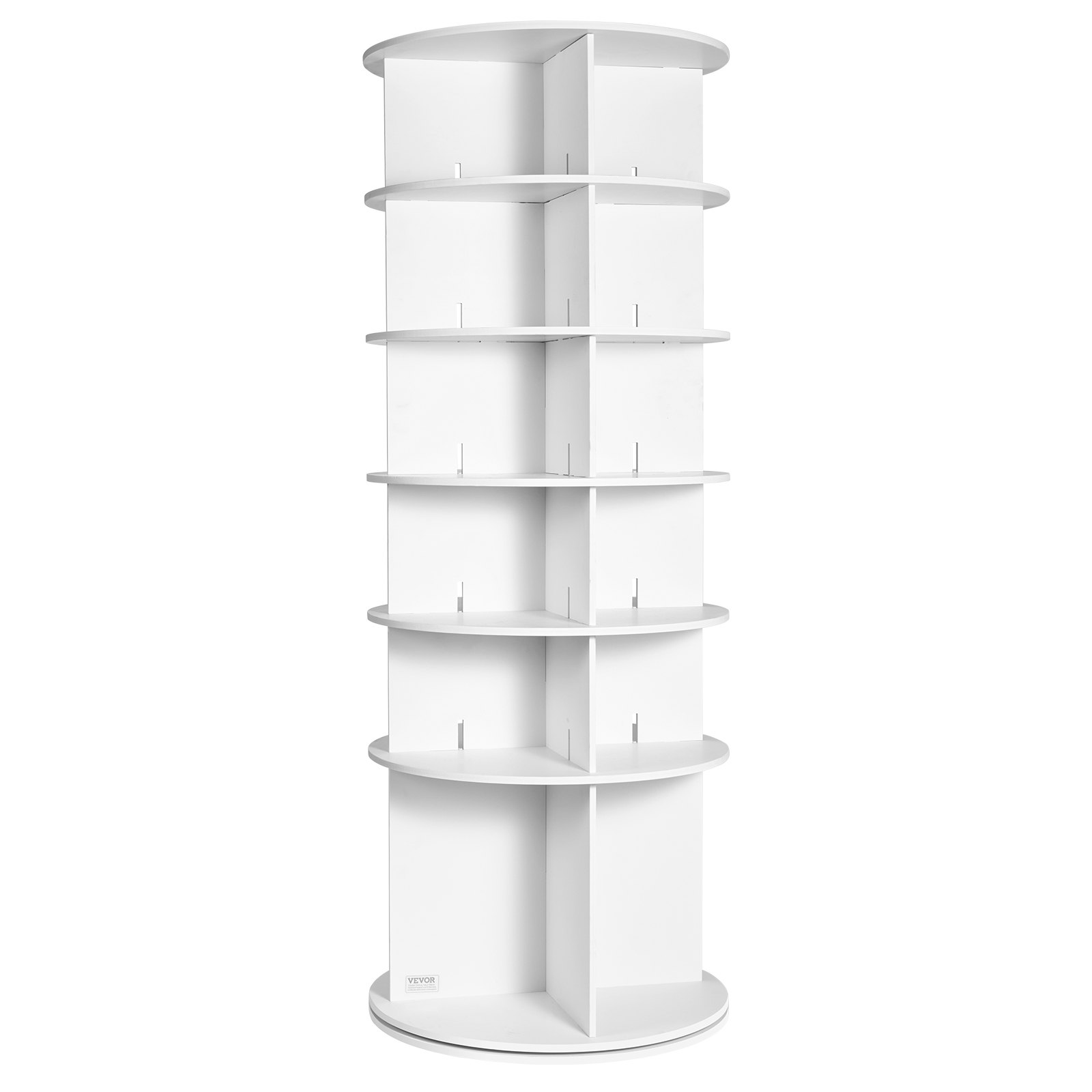 VEVOR 6-Tier Rotating Shoe Rack Tower 360° Spinning Shoe Display Carrossel Branco