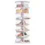VEVOR 7 Tiers Rotating Shoe Rack Tower, 360°Spinning Shoe Display, Revolving Shoe Rack Storage Round Carousel, Lazy Susan Shoe Rack Organizer with Base for Bedroom, Living Room, Entryway, White