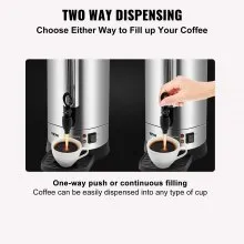 VEVOR Commercial Coffee Urn 110 Cup Dispensador de café de acero inoxidable Fast Brew