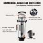 VEVOR Commercial Coffee Urn, 110 Cups Stainless Steel Large Coffee Dispenser, 1500W 110V Electric Coffee Maker Urn For Quick Brewing, Hot Water Urn with Detachable Power Cord for Easy Cleaning, Silver