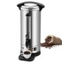 VEVOR Commercial Coffee Urn, 110 Cups Stainless Steel Large Coffee Dispenser, 1500W 110V Electric Coffee Maker Urn For Quick Brewing, Hot Water Urn with Detachable Power Cord for Easy Cleaning, Silver