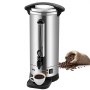 VEVOR kereskedelmi kávéurna, 110 csésze rozsdamentes acél nagy kávéadagoló, 1500 W 110 V elektromos kávéfőző urna a gyors főzéshez, forró vizes urna levehető tápkábellel a könnyű tisztítás érdekében, ezüst