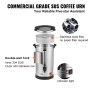 VEVOR Commercial Coffee Urn, 65 Cups Stainless Steel Large Coffee Dispenser, 1500W 220V Electric Coffee Maker Urn For Quick Brewing, Hot Water Urn with Detachable Power Cord for Easy Cleaning, Silver