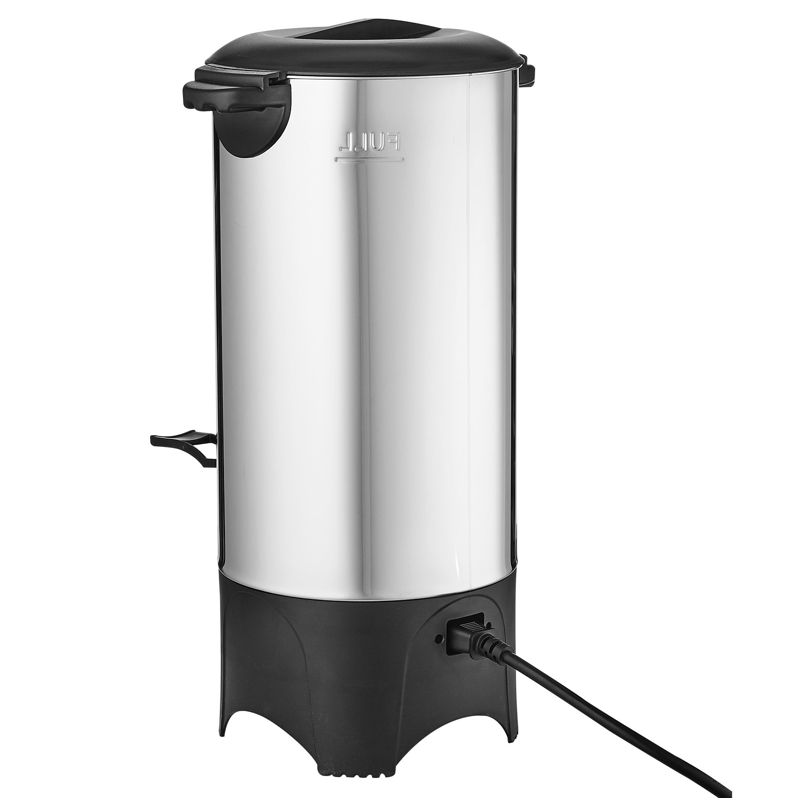 VEVOR Commercial Coffee Urn, 50 Cups Stainless Steel Large Coffee Dispenser, 1000W 110V Electric Coffee Maker Urn For Quick Brewing, Hot Water Urn with Detachable Power Cord for Easy Cleaning, Silver