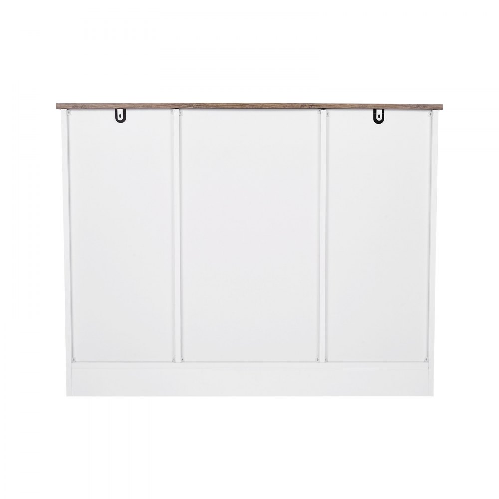 VEVOR Coffee Bar Cabinet, 106 x 40 x 81.5 cm Farmhouse Coffee Bar Cabinet with 3-Tier Storage, Coffee Bar Table with Barn Doors, Farmhouse Sideboard Buffet Cabinet for Living Room, Entryway