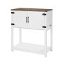 VEVOR Coffee Bar Cabinet, 31.5 x 13.8 x 34.6 in Farmhouse Coffee Bar Cabinet with 3-Tier Storage, Coffee Bar Table with Magnet Doors, Farmhouse Sideboard Buffet Cabinet for Living Room, Entryway