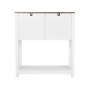 VEVOR Coffee Bar Cabinet, 31.5 x 13.8 x 34.6 in Farmhouse Coffee Bar Cabinet with 3-Tier Storage, Coffee Bar Table with Magnet Doors, Farmhouse Sideboard Buffet Cabinet for Living Room, Entryway