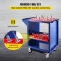 VEVOR Tool Cart 40 Taper Tool Holder CNC Tool Cart 35 Capacity CAT40 BT40 Service Carts with Wheels Heavy Duty (BT40 35 Capacity)