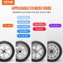 VEVOR Porte-pneu de secours, support de roue de secours pour remorque, capacité de 160 lb, accessoires de remorque utilitaires compatibles avec la plupart des roues à 4 et 5 et 6 et 8 ergots sur 4", 4,25", 4,5", 4,75", 5", 5,5", 6", Modèles de boulons de 6,5 pouces
