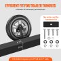 VEVOR Porte-pneu de secours, support de roue de secours pour remorque, capacité de 160 lb, accessoires de remorque utilitaires compatibles avec la plupart des roues à 4 et 5 et 6 et 8 ergots sur 4", 4,25", 4,5", 4,75", 5", 5,5", 6", Modèles de boulons de 6,5 pouces