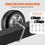 VEVOR Spare Tire Carrier, U-Bolt Zinc Plated Spare Tire Mount Bracket Side Mount with Lock, 72.6 kg Capacity, 4 & 5 Lugs Wheels on 10.2 cm, 11.4 cm, 12.7 cm Bolt Patterns, for Trailer Tongue, Marine Trailer