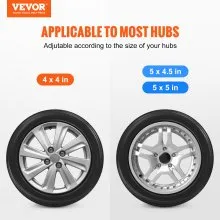 VEVOR Spare Tire Carrier, U-Bolt Zinc Plated Spare Tire Mount Bracket Side Mount with Lock, 160 lbs Capacity, 4 & 5 Lugs Wheels on 4", 4.5", 5" Bolt Patterns, for Trailer Tongue, Marine Trailer
