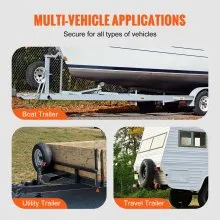 VEVOR Spare Tire Carrier, U-Bolt Zinc Plated Spare Tire Mount Bracket Side Mount with Lock, 160 lbs Capacity, 4 & 5 Lugs Wheels on 4", 4.5", 5" Bolt Patterns, for Trailer Tongue, Marine Trailer
