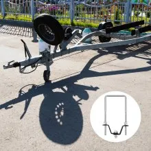 VEVOR Spare Tire Carrier, U-Bolt Zinc Plated Spare Tire Mount Bracket Side Mount with Lock, 160 lbs Capacity, 4 & 5 Lugs Wheels on 4", 4.5", 5" Bolt Patterns, for Trailer Tongue, Marine Trailer