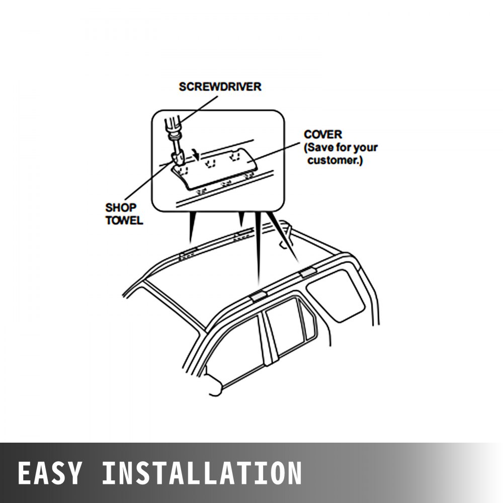 VEVOR Poly Roof Bars roof rails roof rack honda crv for Hon-da CRV 02-06