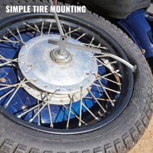 VEVOR Herramienta de montaje de neumáticos de moto de cross, herramienta de cambio de neumáticos de motocicleta con eje de 20 mm, 15 mm, 17 mm, herramienta de cambio de neumáticos eficiente para ruedas de 16 a 21 pulgadas, para motocicletas y motos de cross enduro y motocross
