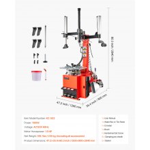 Durable Tire Changer Machine 1.5HP Tire Changer with Pneumatic Assist Arm