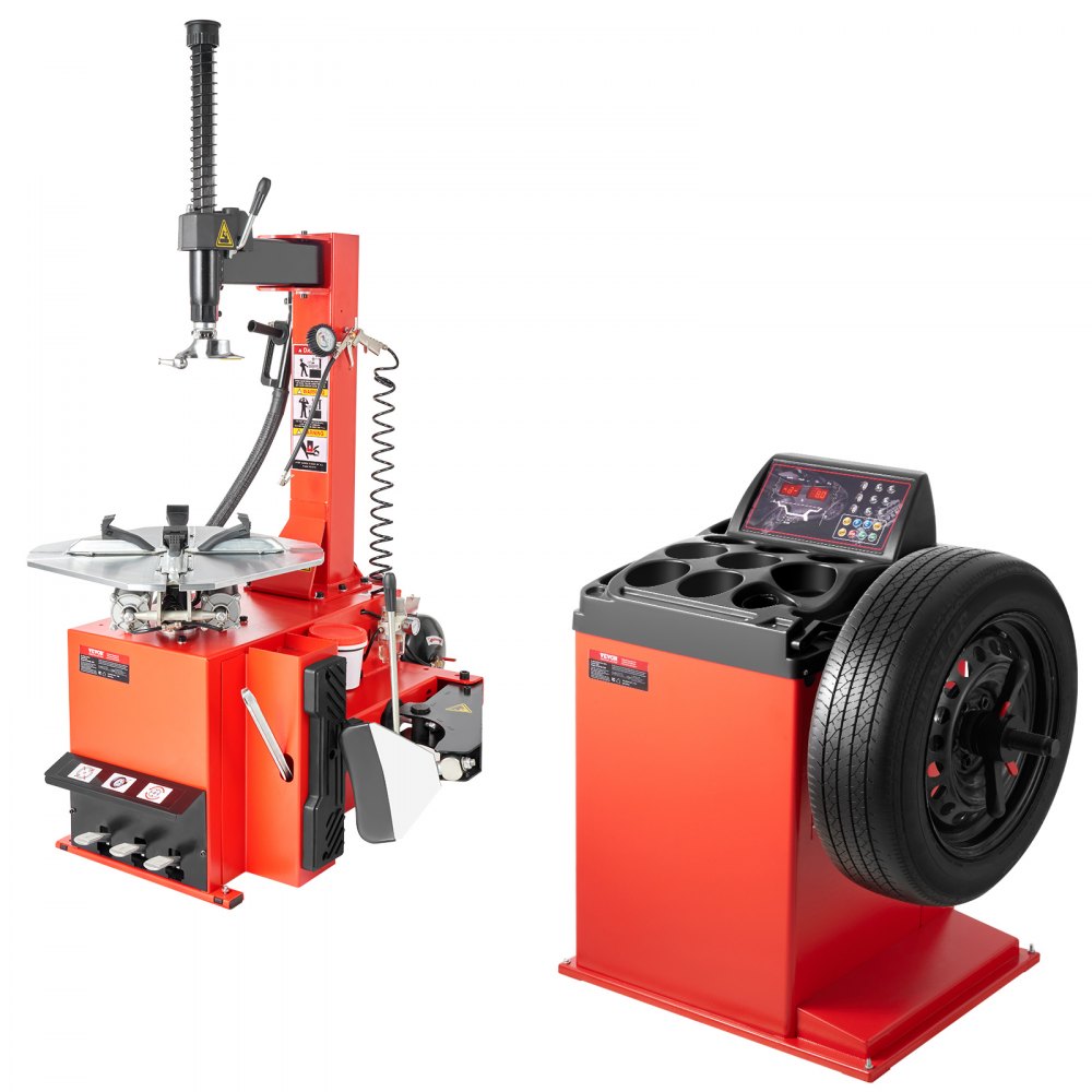 VEVOR Electric Tire Changer, 18" Spindle, Durable Tire Changer Tire Balancer with 1.5 HP Motor, Accurate Tire Changer Tire Balancer with Auto Calibration Mode, FIt for Sedans/SUVs/Pickup Trucks