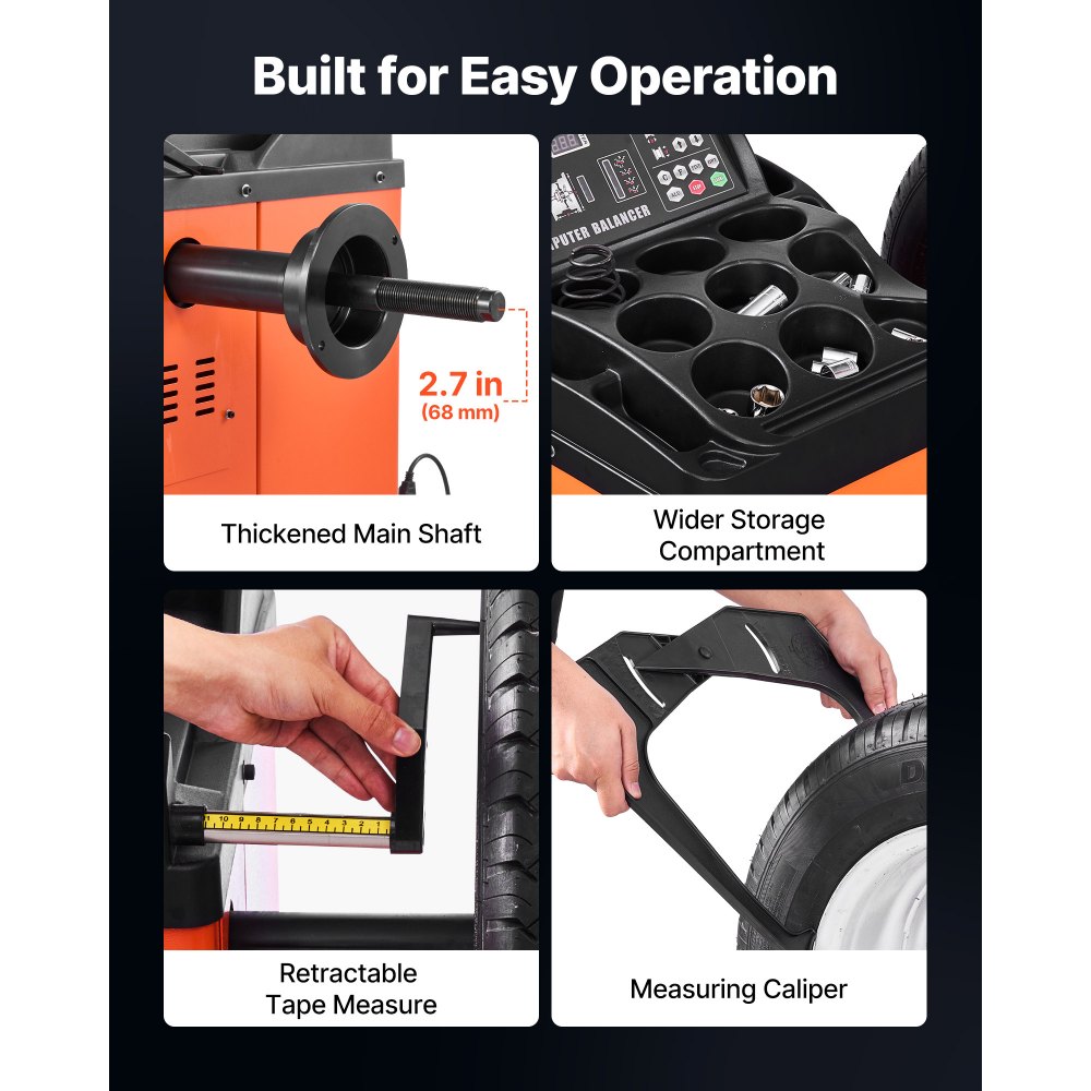 VEVOR Tire Changer Machine and Tire Balancer Set, 2HP/1500W Wheel Changer + 250W Tire Balancing Machine Combo, Inside Clamp 12"-22", Support 12" Max Rim Width with Pedal Control for Auto Repair Shops