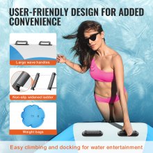 VEVOR 6.5ft Inflatable Water Trampoline Swim Platform Bounce for Pool Lake Toy