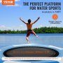 VEVOR Inflatable Water Bouncer, 10ft Recreational Water Trampoline, Portable Bounce Swim Platform with 3-Step Ladder & Electric Air Pump, Kids Adults Floating Rebounder for Pool, Lake, Water Sports
