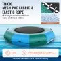 VEVOR Inflatable Water Bouncer, 10ft Recreational Water Trampoline, Portable Bounce Swim Platform with 3-Step Ladder & Electric Air Pump, Kids Adults Floating Rebounder for Pool, Lake, Water Sports