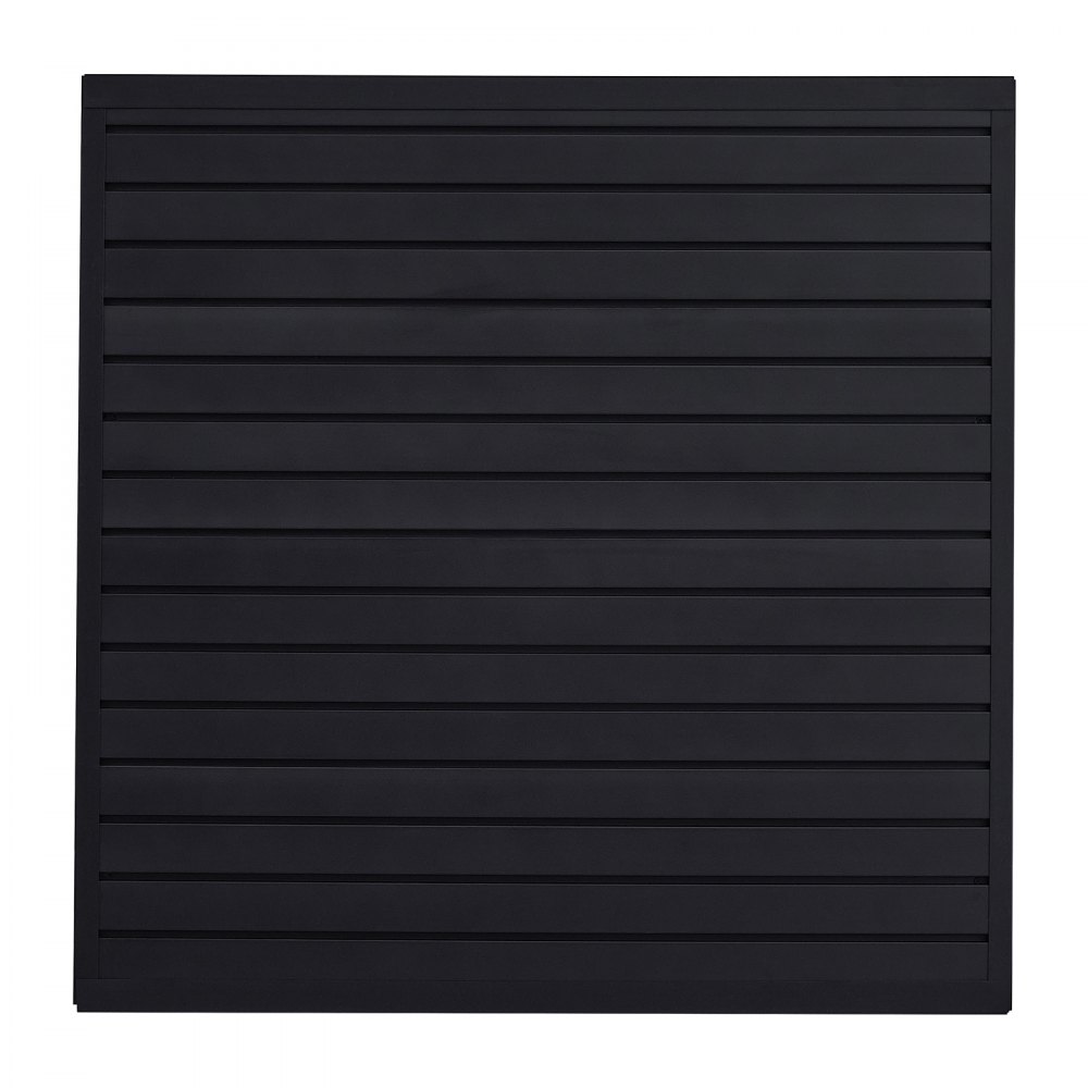 VEVOR Slat Wall Paneling, 4 x 4 ft, PVC Garage Slatwall with Modular Design, Black Slat Wall Easy-to-Install Adjustable Slatwall Panel with Coupling Structure & DIY Cutting, Fits for Storage & Display