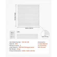 4 x 4 ft Slat Wall Paneling PVC White Garage Slatwall with Modular Design
