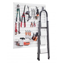 VEVOR Slat Wall Paneling, 4 x 4 ft, PVC Garage Slatwall with Modular Design, White Slat Wall Easy-to-Install Adjustable Slatwall Panel with Coupling Structure & DIY Cutting, Fits for Storage & Display
